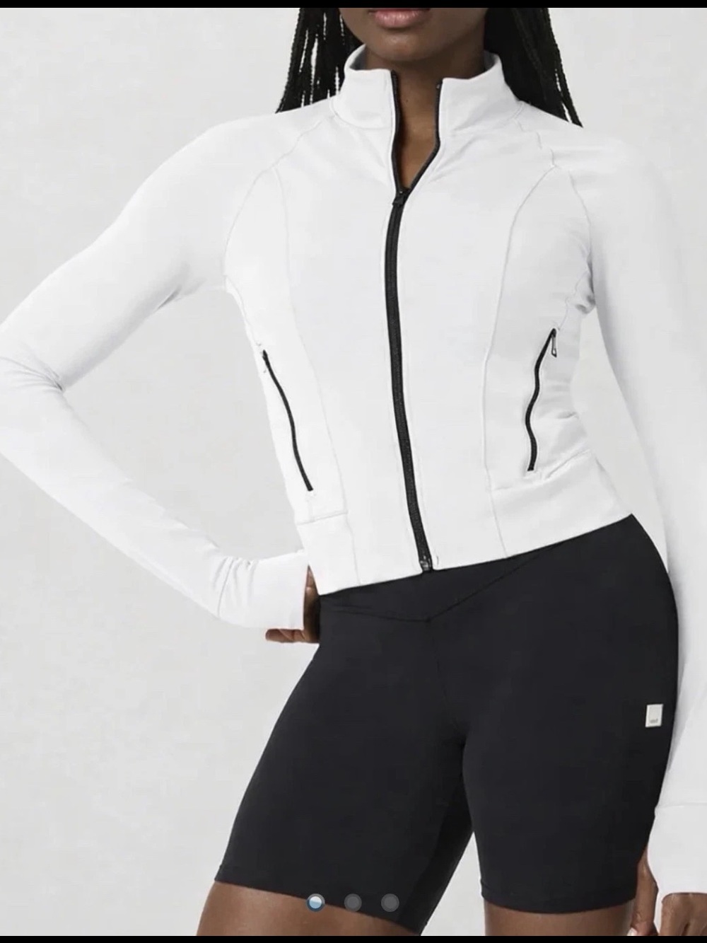 New Vuori AllTheForm Fitness Jacket In White Size L $128